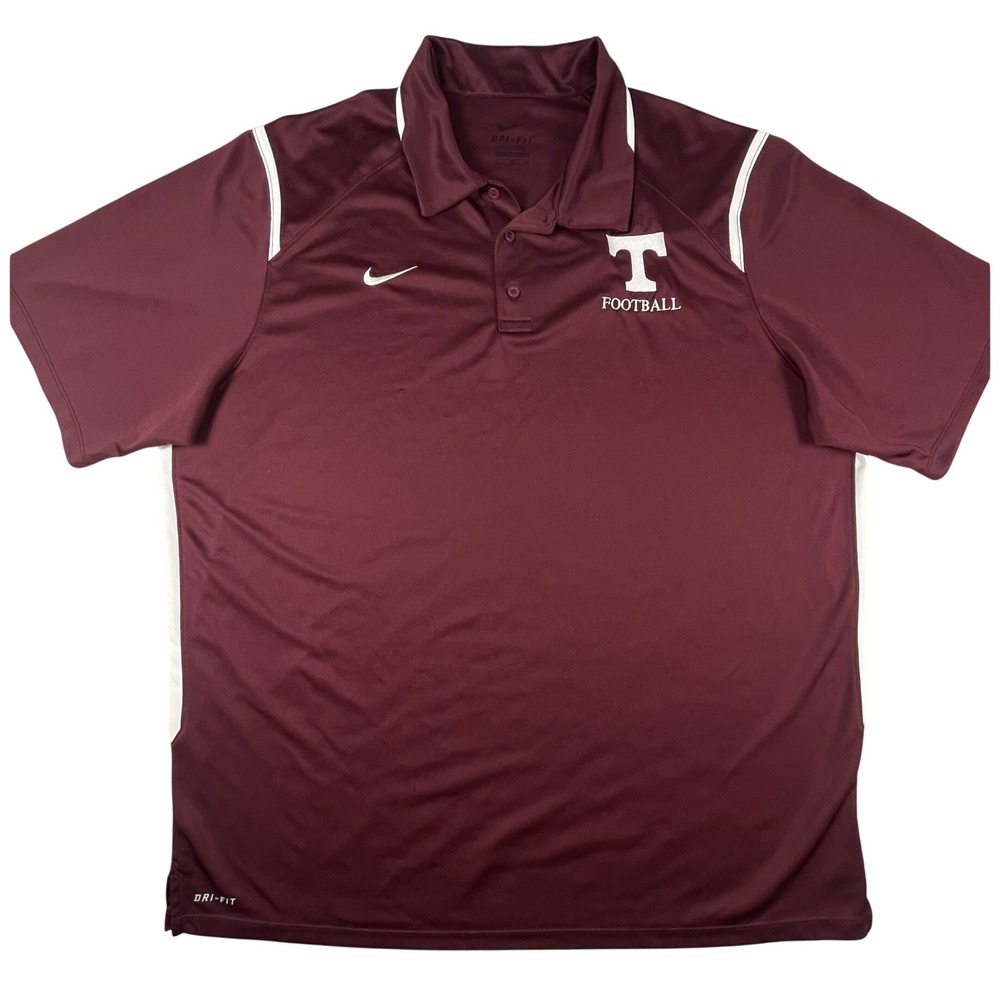 Nike Polo Shirt Mens XL Maroon TSU Texas Southern University Football Dri-FIT